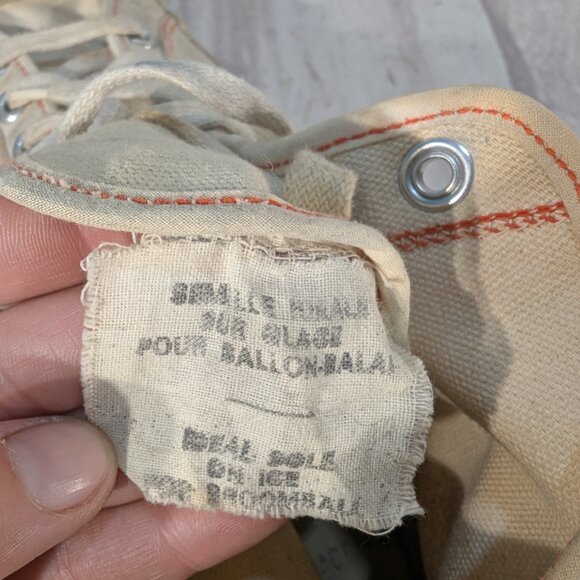 VTG Acton Wings Broomball Men's 10 White Canvas Broom Ball Athletic Sneaker - Picture 8 of 12